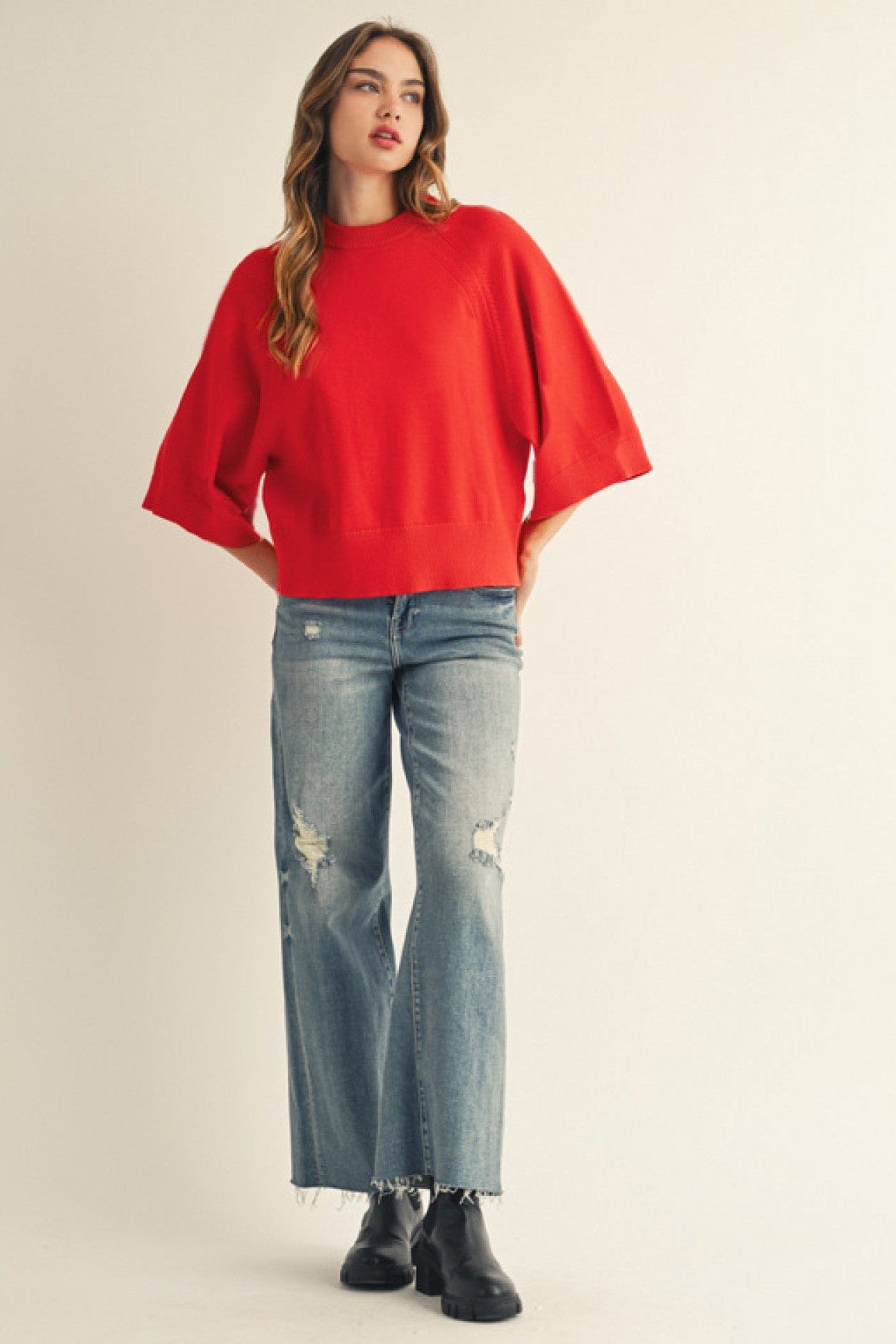 Jodifl Raglan Wide Sleeves Comfy Sweater Top – jfybrand