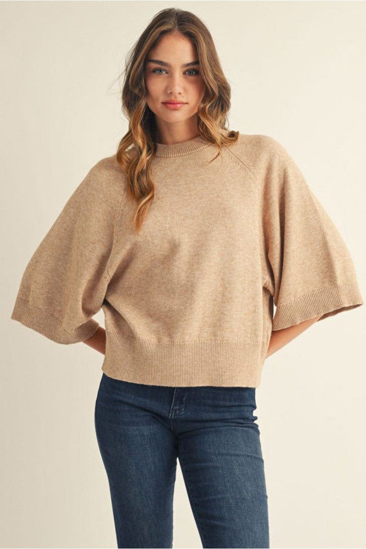 Jodifl Raglan Wide Sleeves Comfy Sweater Top