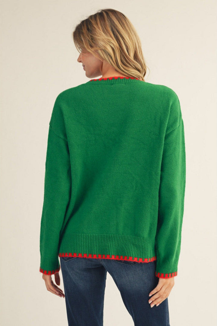 Jodifl Sequin Design Red Nosed Reindeer Sweater