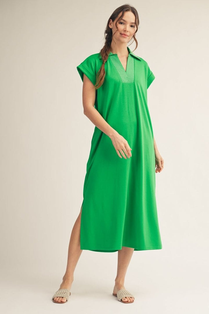 jodifl green dress Jodifl A Little While Longer Dress in Green