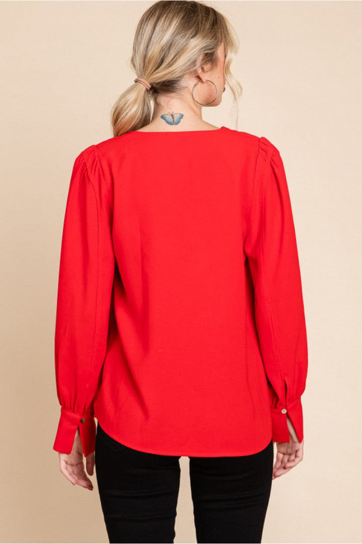 Jodifl Solid Top With A V-Neck