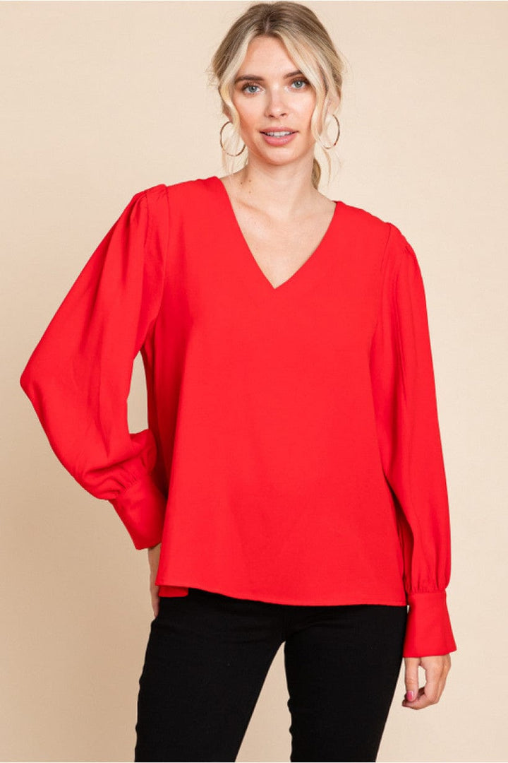 Jodifl Solid Top With A V-Neck