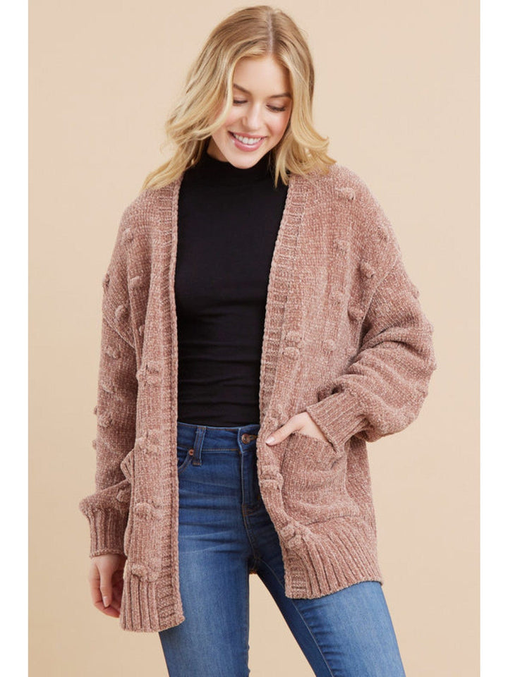 Jodifl Textured Knit Cardigan With A Long Sleeves