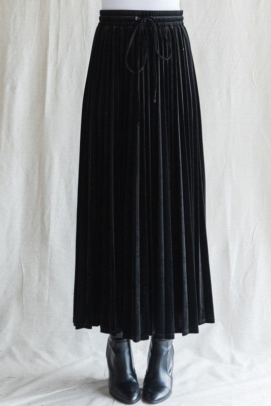 Jodifl Velvet Pleated Full Skirt