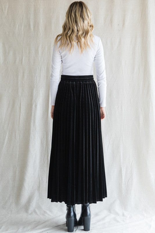 Jodifl Velvet Pleated Full Skirt