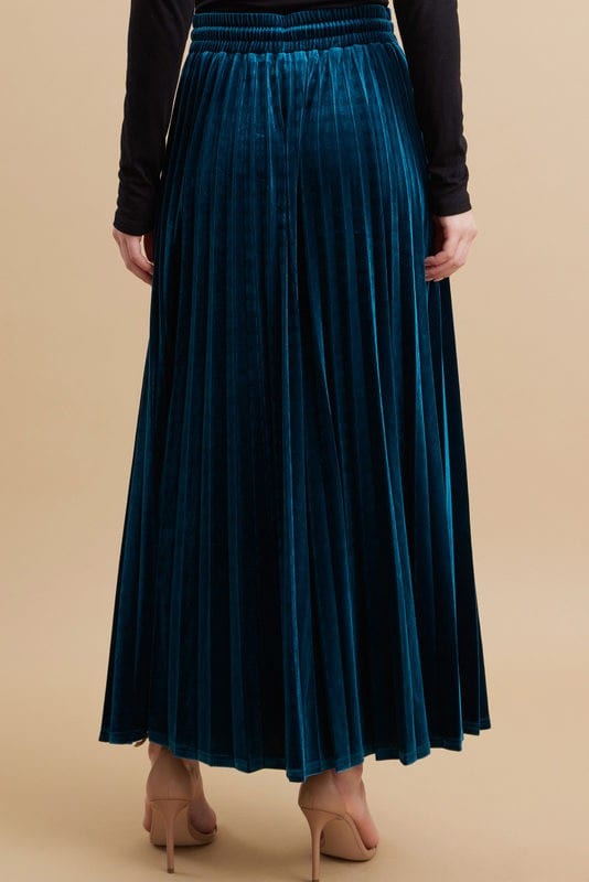 Jodifl Velvet Pleated Full Skirt