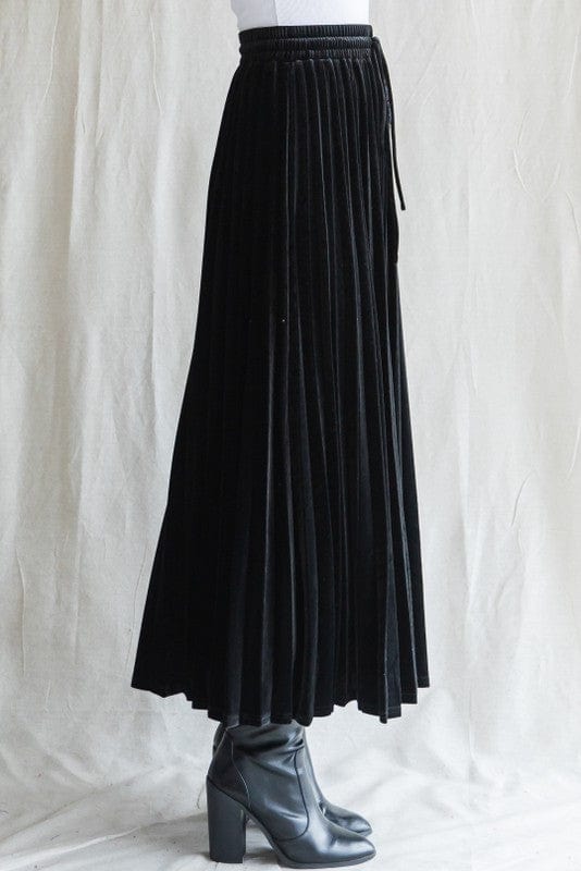 Jodifl Velvet Pleated Full Skirt