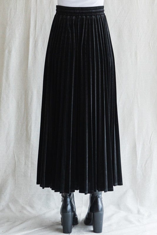 Jodifl Velvet Pleated Full Skirt