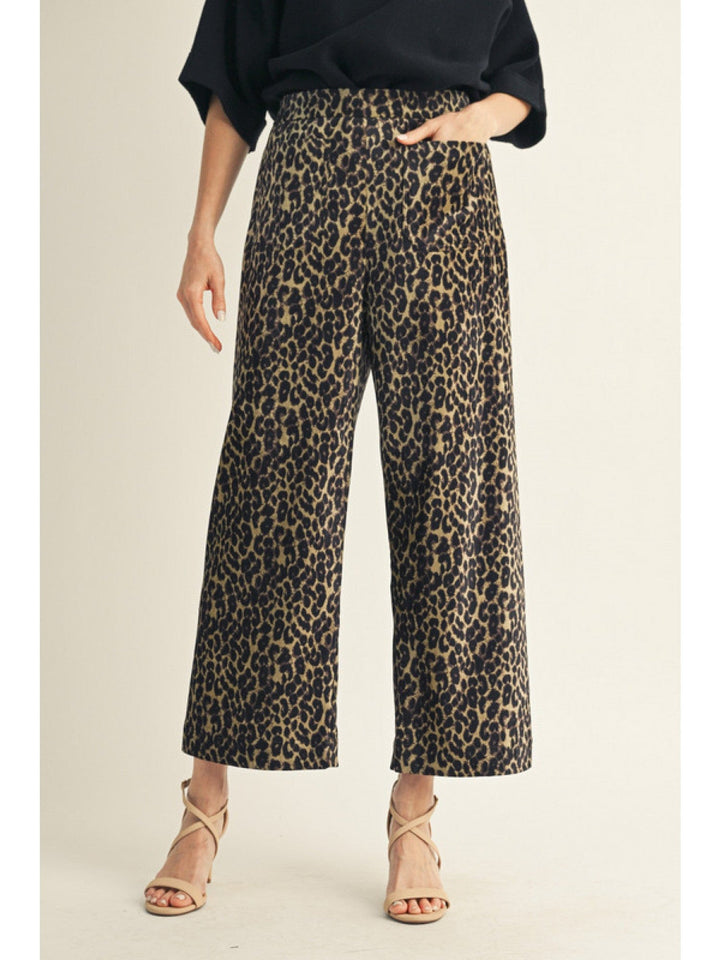 Jodifl Wide Leg Leopard Print Pants