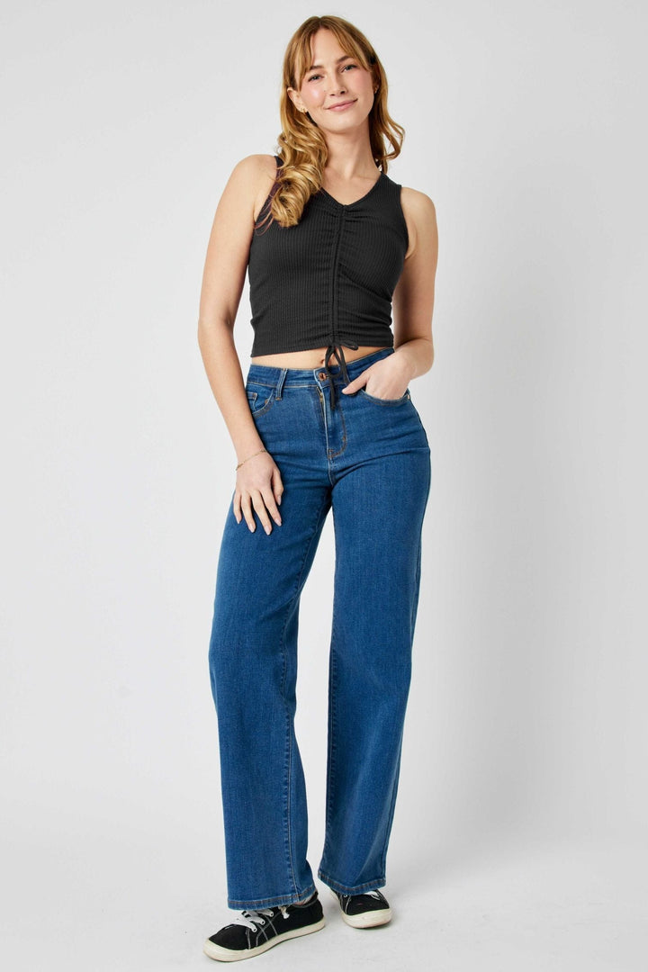 Judy Blue Classic Denim High Waist Wide Jeans