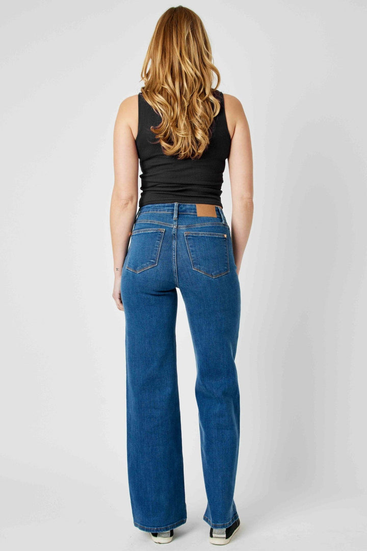 Judy Blue Classic Denim High Waist Wide Jeans