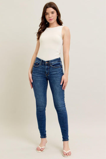 Judy Blue Core Mid Rise Skinny Jeans
