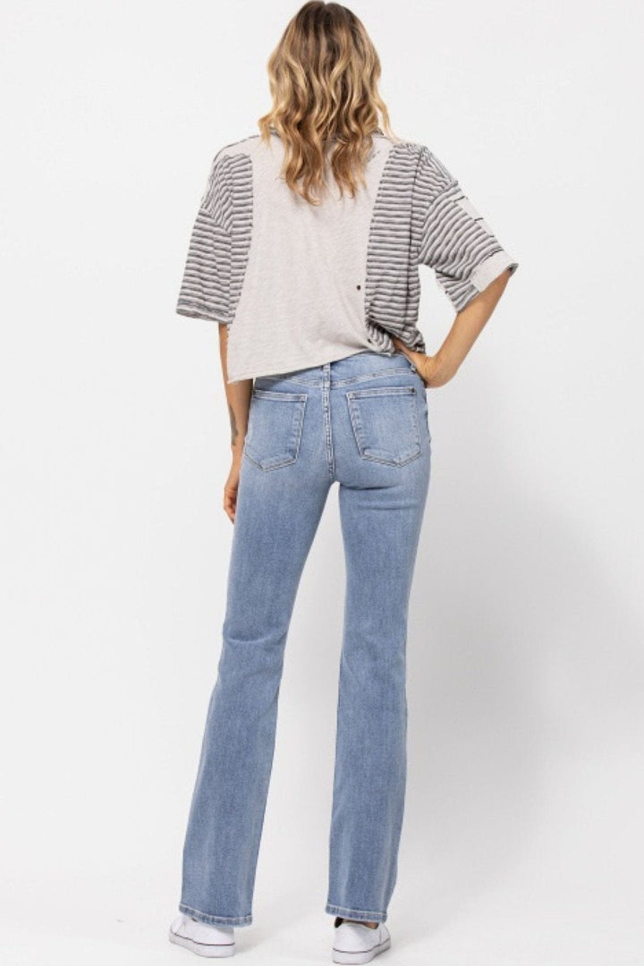 Judy Blue Core Mid-Rise Washed Bootcut Jeans