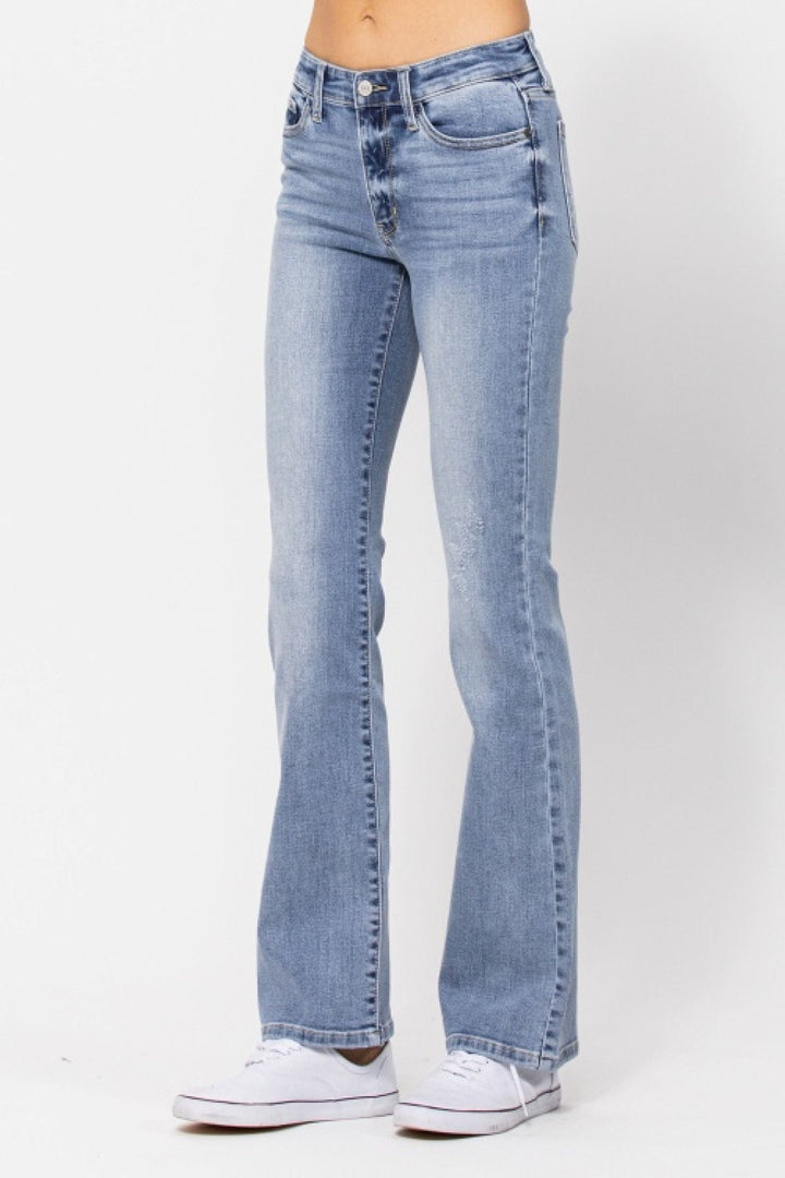 Judy Blue Core Mid-Rise Washed Bootcut Jeans