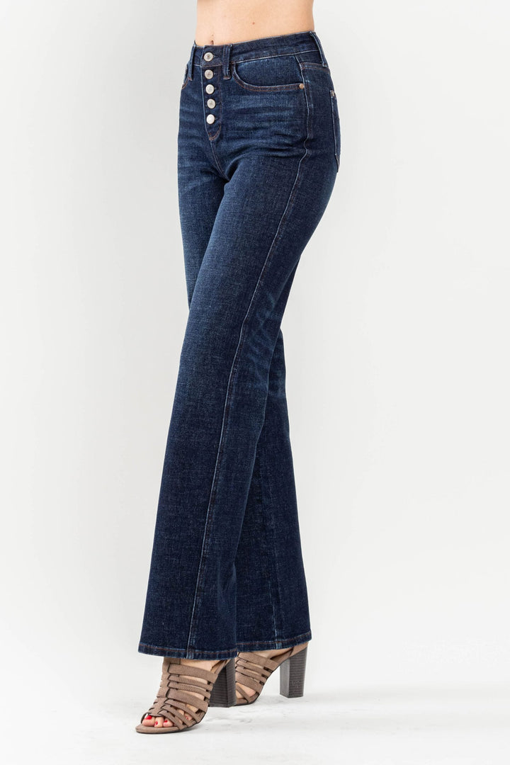 Judy Blue High Waist Button-Fly Straight Leg Jean