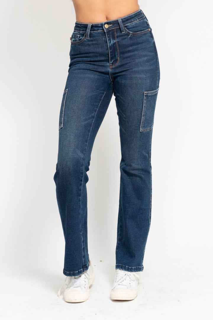 Judy Blue High Waist Cargo Bootcut Jeans