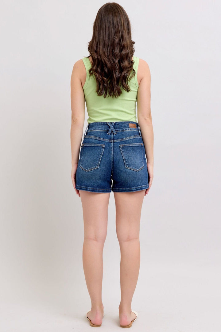 Judy Blue High Waist Double Button Waistband Shorts