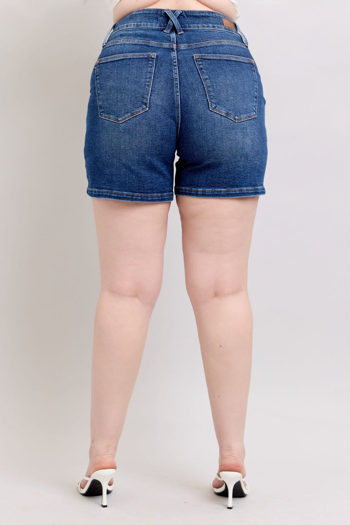 Judy Blue High Waist Double Button Waistband Shorts