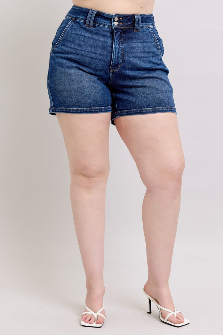 Judy Blue High Waist Double Button Waistband Shorts