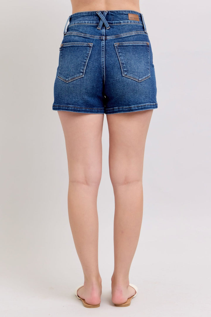 Judy Blue High Waist Double Button Waistband Shorts