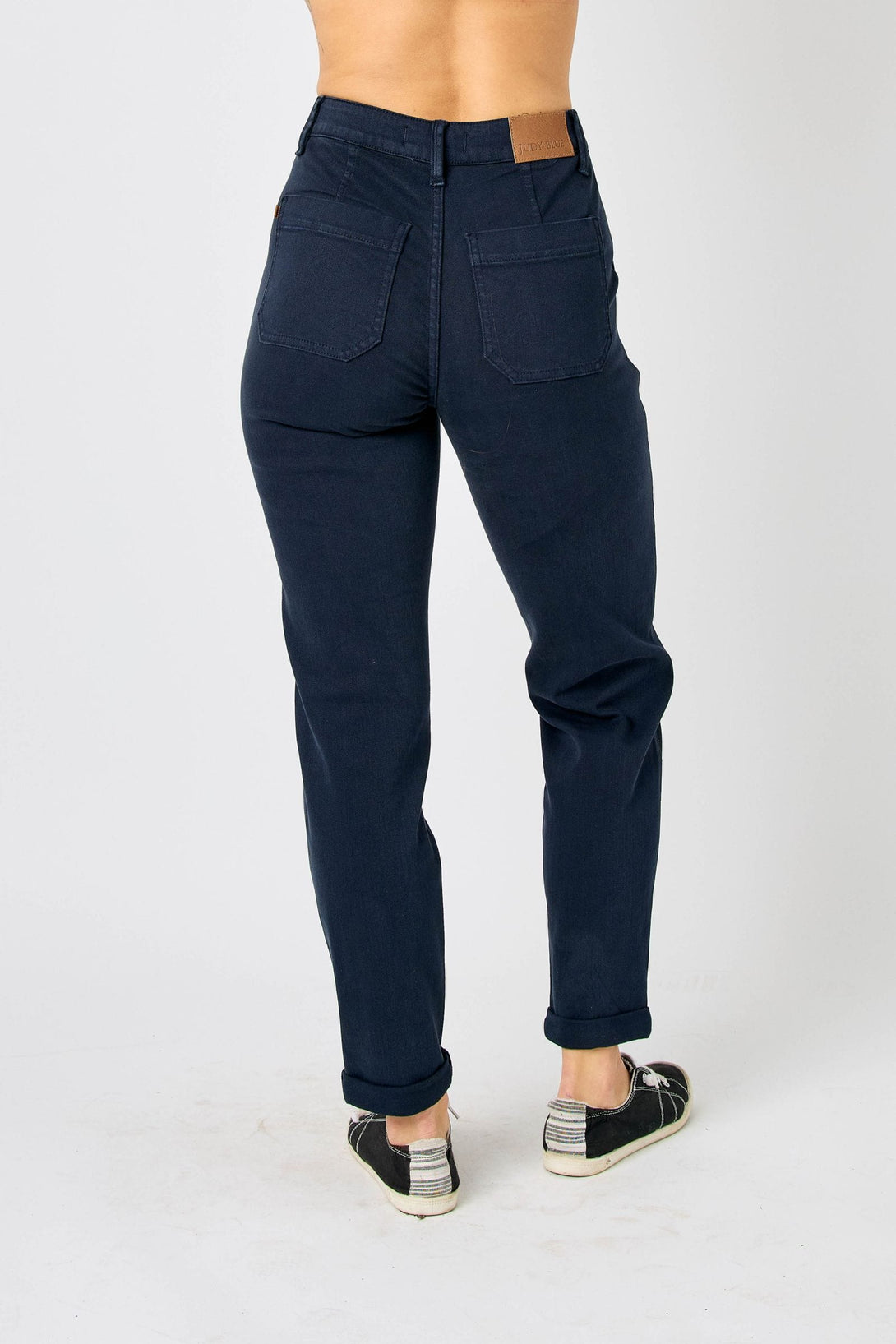 Judy Blue High Waist Garment Dyed Cuffed Jogger Style Jeans