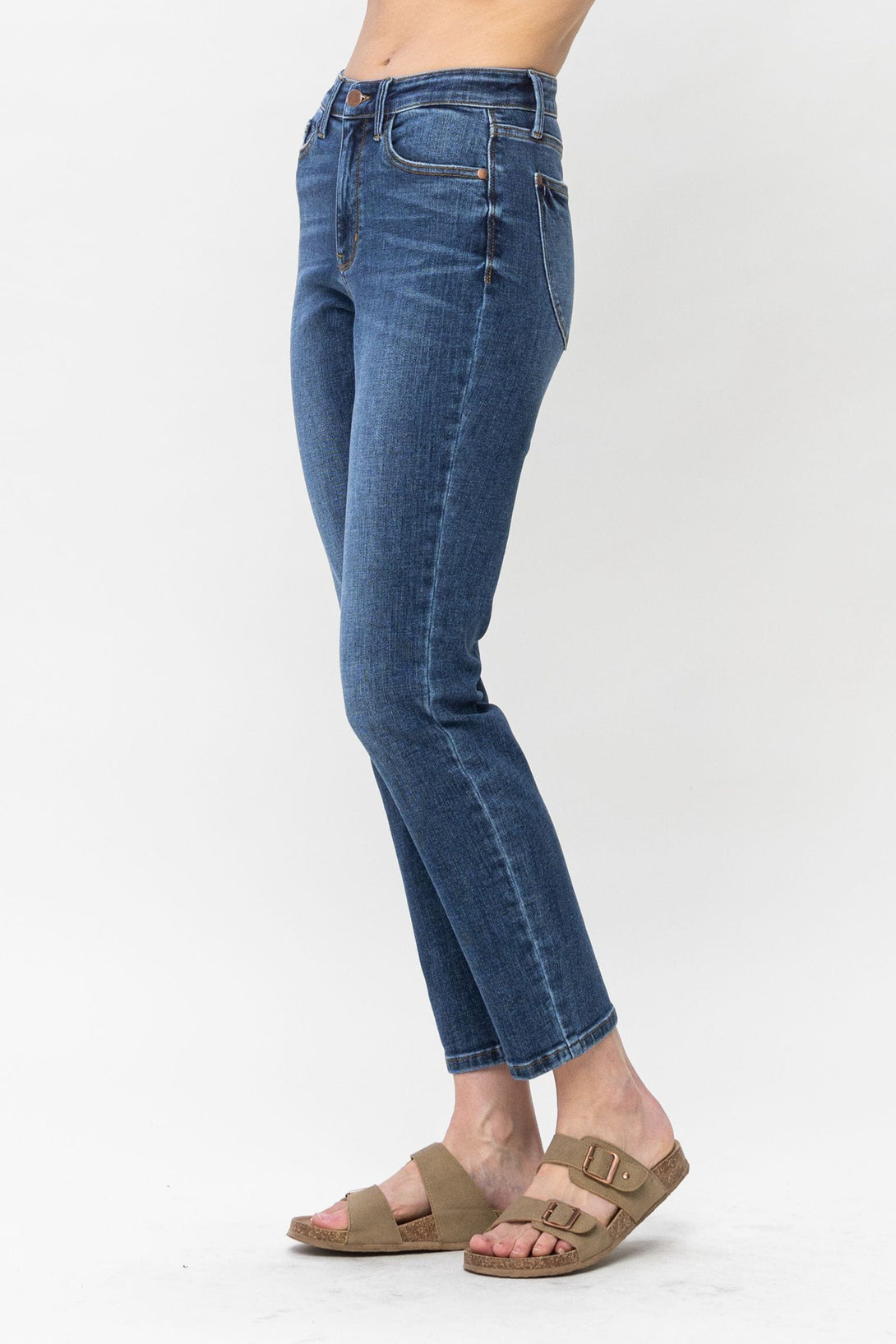 Judy Blue High Waist Shield Back Pocket Slim Fit Jeans