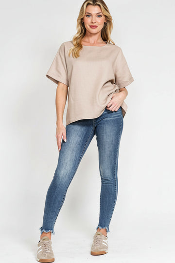 Judy Blue High Waist Skinny Jeans with Shark Bite Hem