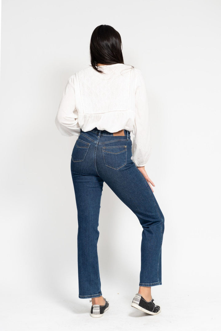 Judy Blue High Waist Tummy Control Classic Straight Fit Jeans