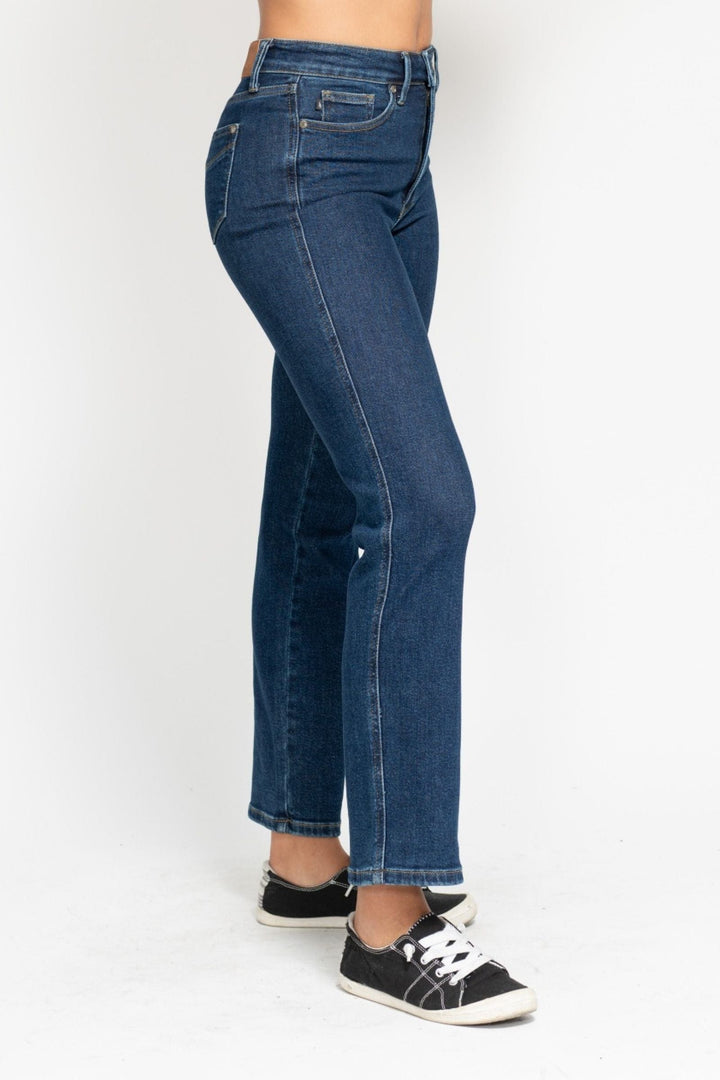 Judy Blue High Waist Tummy Control Classic Straight Fit Jeans