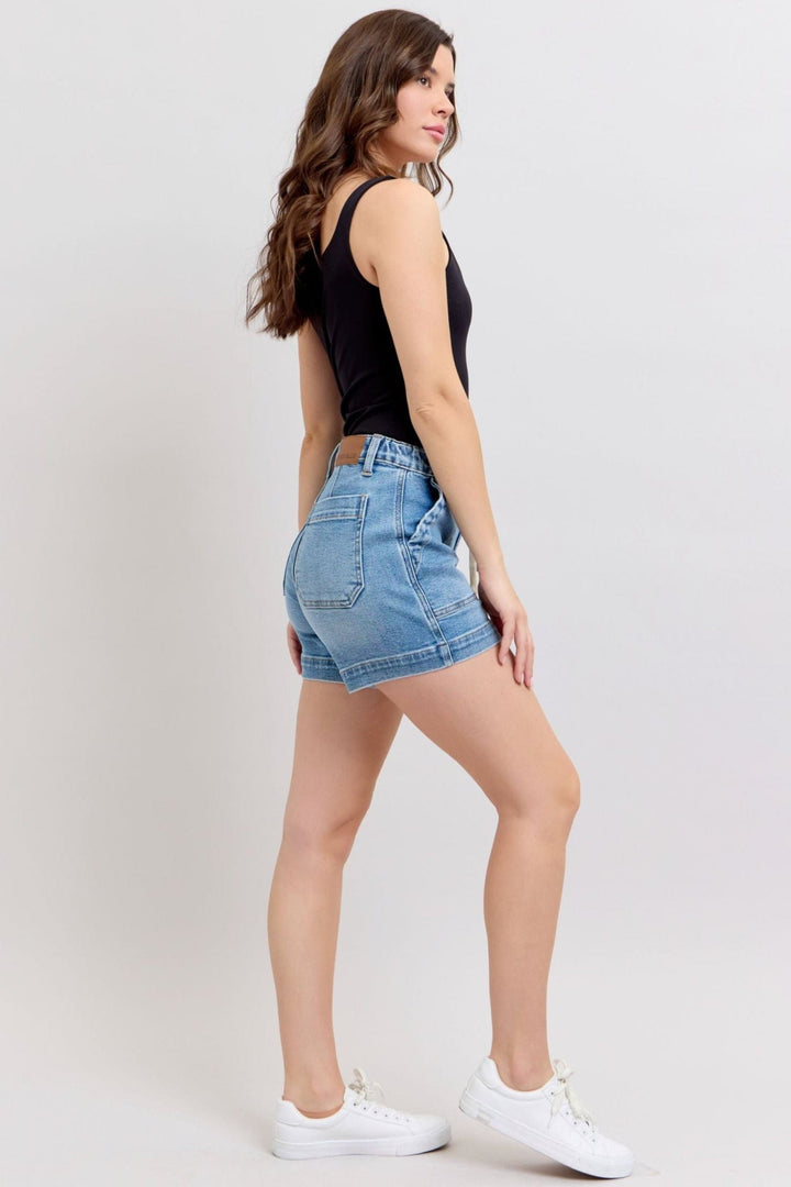 Judy Blue High Waist Vintage Wash Jogger Shorts