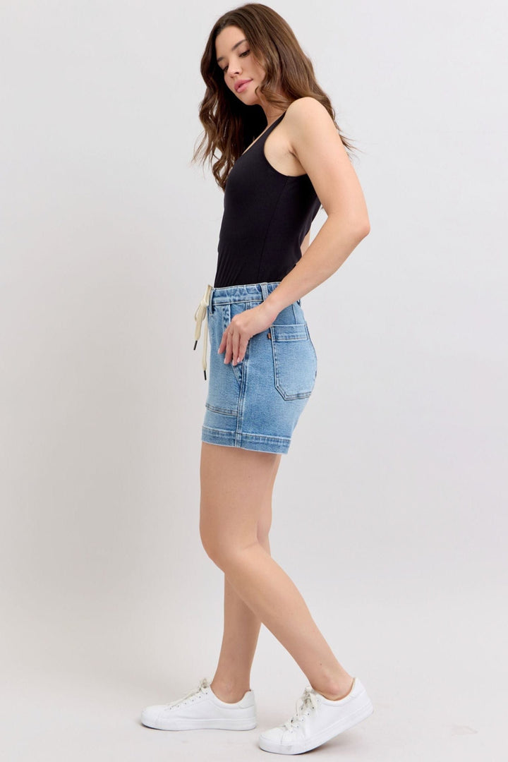 Judy Blue High Waist Vintage Wash Jogger Shorts