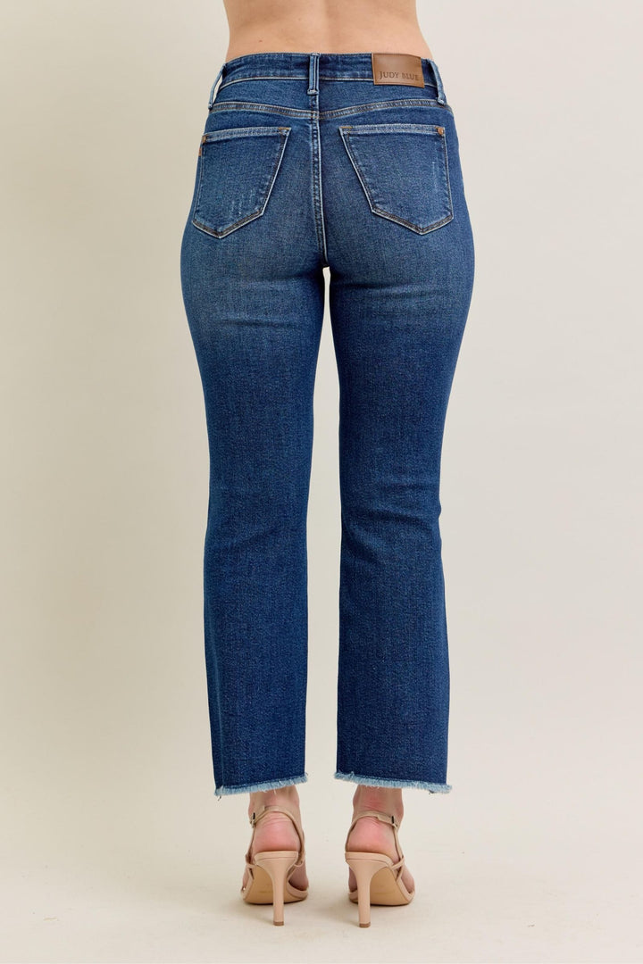 Judy Blue High Waist Washed Kick Flare Jeans