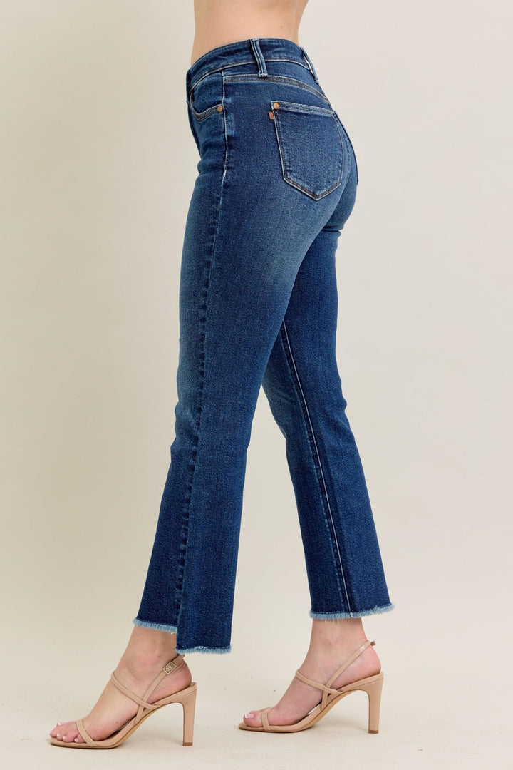 Judy Blue High Waist Washed Kick Flare Jeans