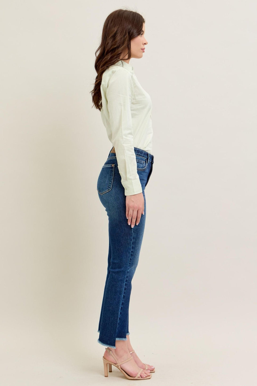 Judy Blue High Waist Washed Kick Flare Jeans
