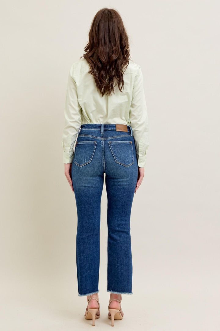 Judy Blue High Waist Washed Kick Flare Jeans