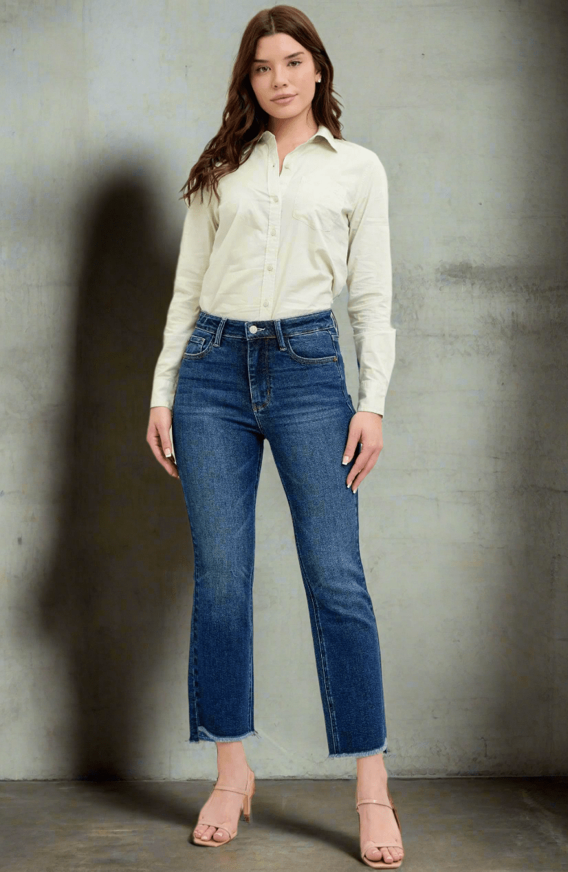 Judy Blue High Waist Washed Kick Flare Jeans