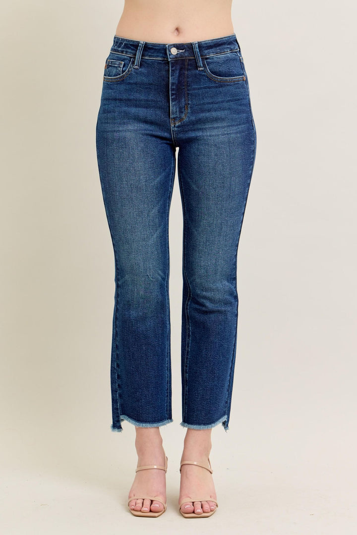 Judy Blue High Waist Washed Kick Flare Jeans