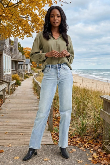 Judy Blue Kimberly Classic High Waist Straight Leg Jeans