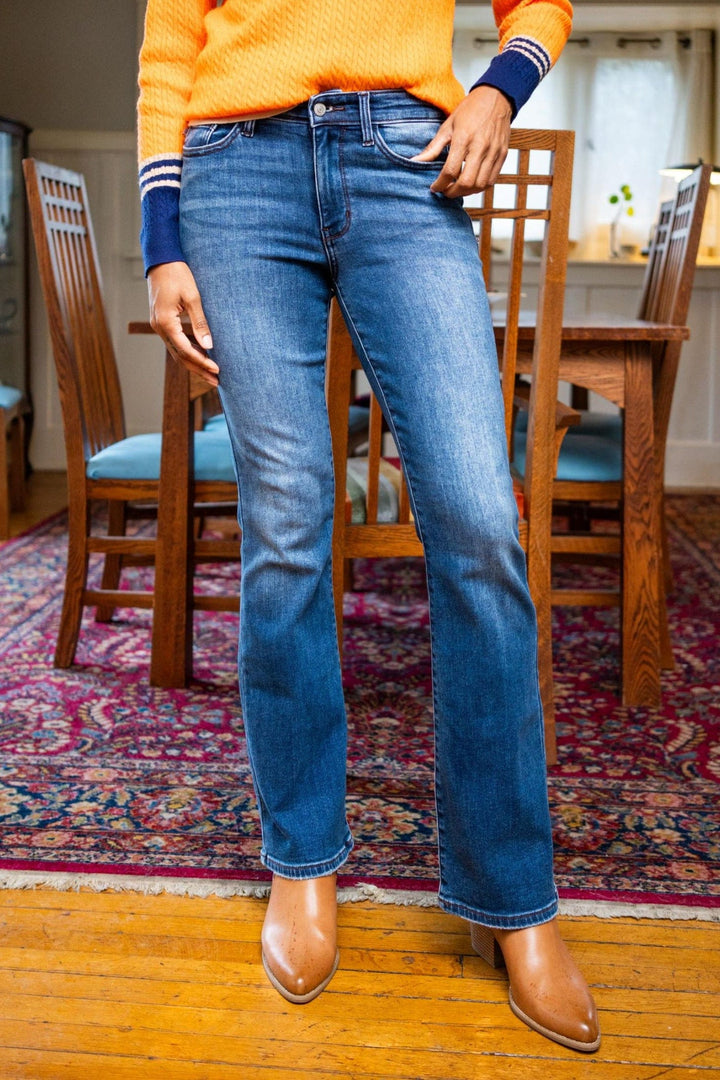 Judy Blue Mid Rise Thermal Bootcut Jeans