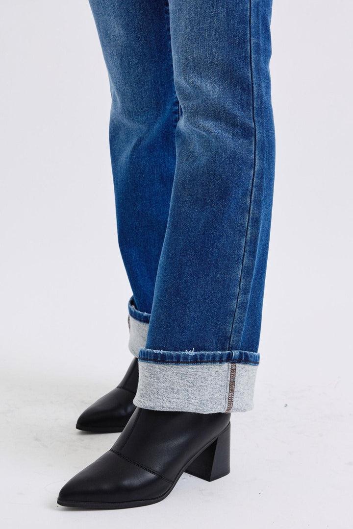 Judy Blue Mid Rise Thermal Bootcut Jeans