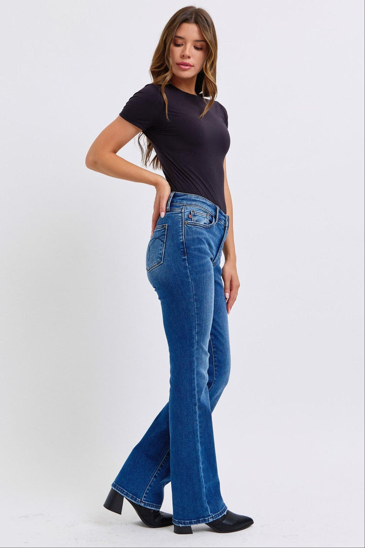 Judy Blue Mid Rise Thermal Bootcut Jeans