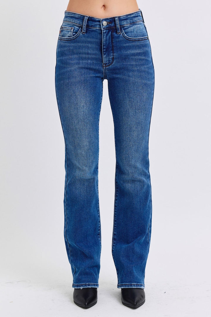 Judy Blue Mid Rise Thermal Bootcut Jeans