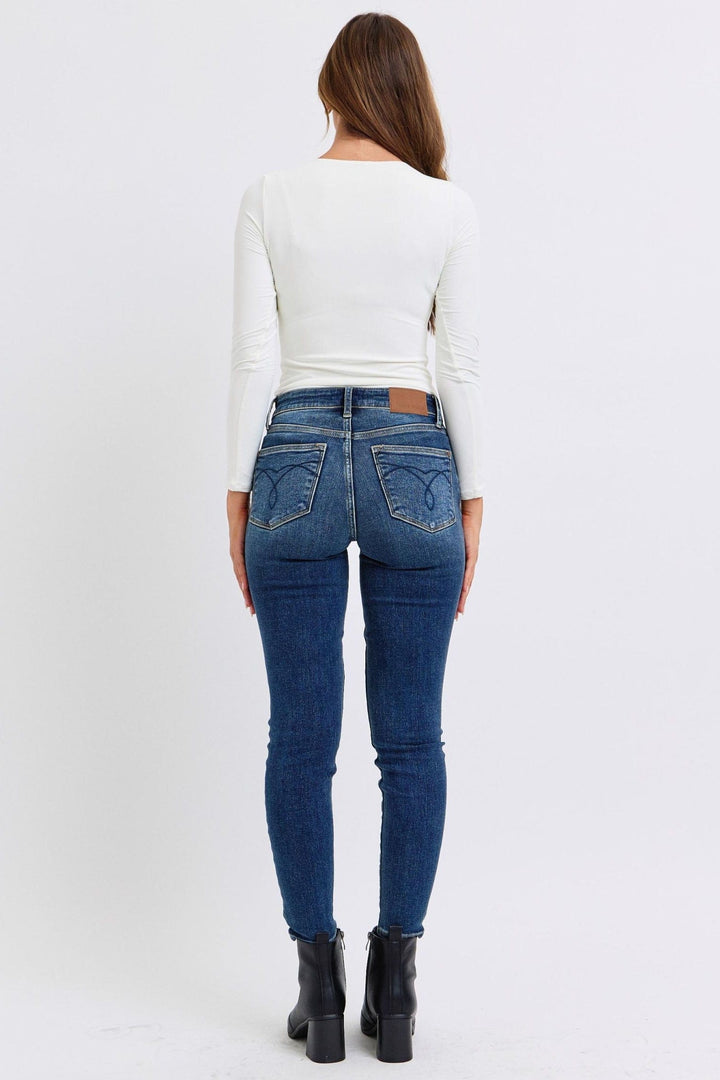 Judy Blue Mid Rise Thermal Skinny Jeans