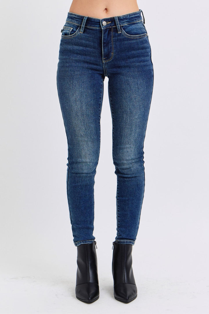 Judy Blue Mid Rise Thermal Skinny Jeans