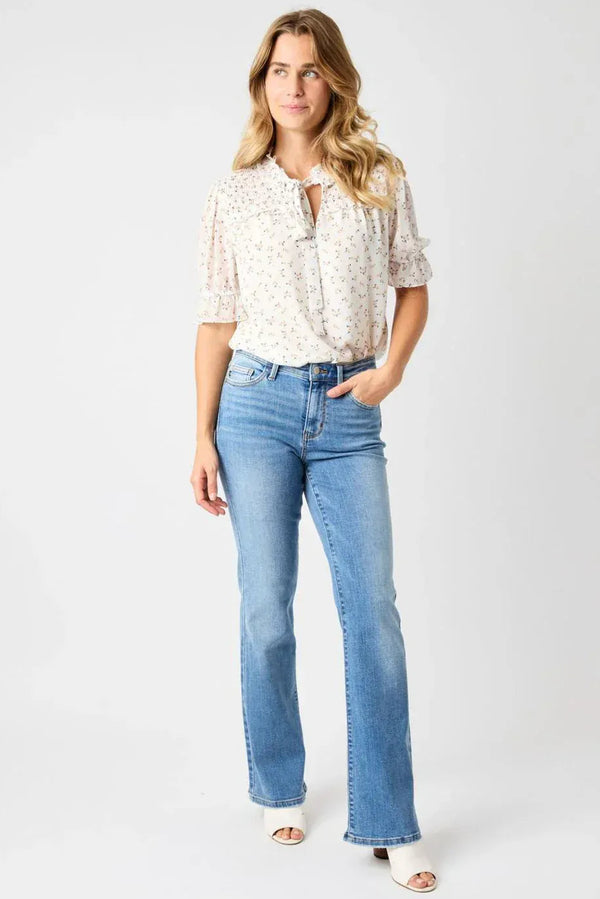 Judy Blue Mid Rise Vintage Bootcut Jeans