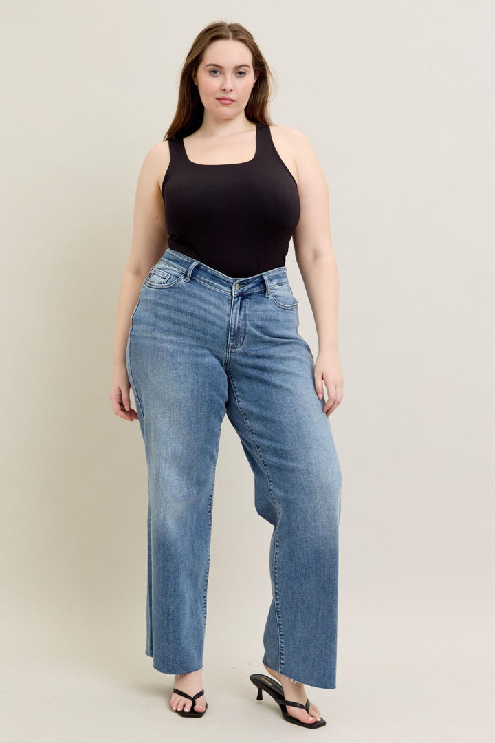 Judy Blue V-Front Baggy Straight Leg Jeans