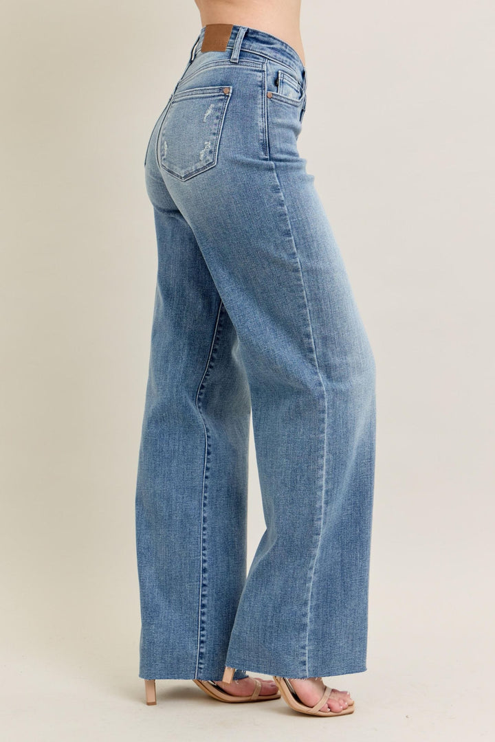 Judy Blue V-Front Baggy Straight Leg Jeans