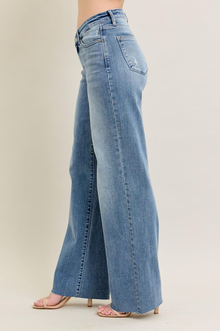 Judy Blue V-Front Baggy Straight Leg Jeans