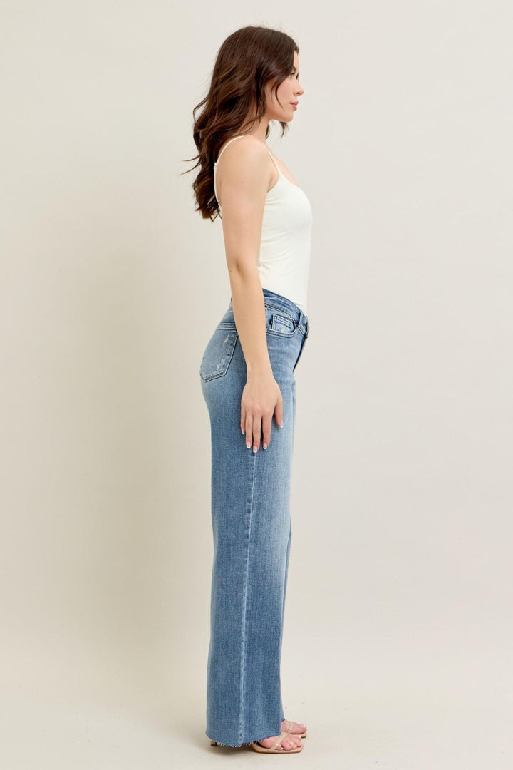 Judy Blue V-Front Baggy Straight Leg Jeans