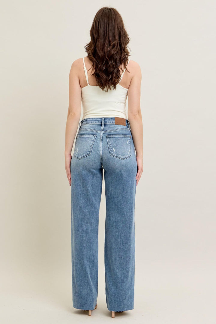 Judy Blue V-Front Baggy Straight Leg Jeans